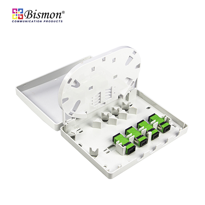 FTTH box กล่องพักสาย 4Ports Optical Fiber socket FTTX ODF box(กล่องเปล่า)